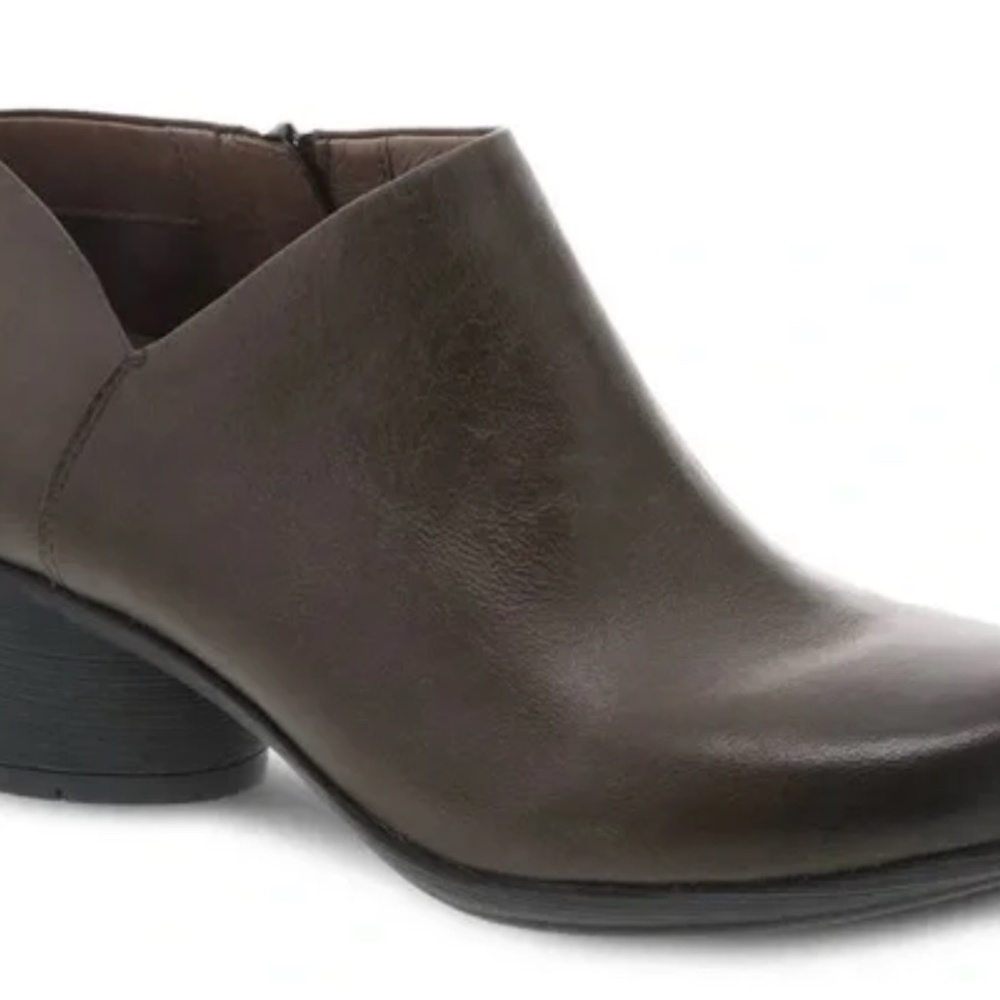Dansko RAINA Zip Leather Ankle Boot Sz 38 7.5/8 US